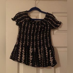 Floral peplum top